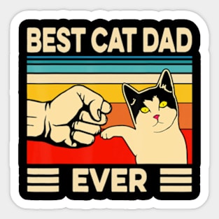 Best Cat Dad Ever Cat Dad Father Vintage Sticker